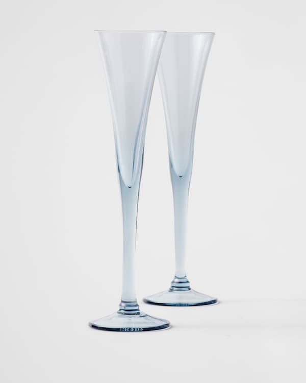 Set mit zwei Flöten aus Kristall – New York Set mit zwei Flöten aus Kristall – New York