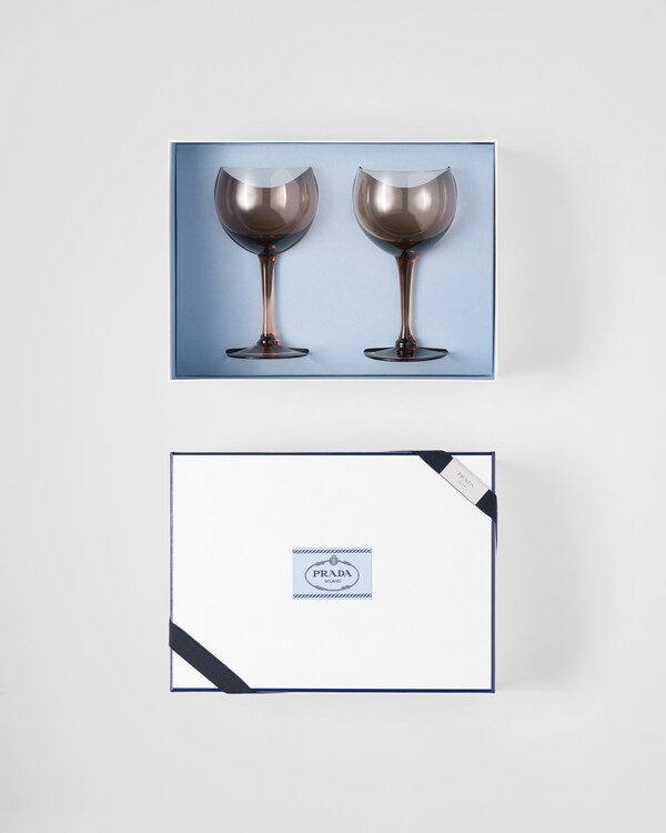 Set of two crystal red wine glasses - New York Set of two crystal red wine glasses - New York