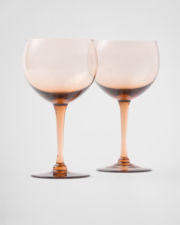 Set of two crystal red wine glasses - New York Set of two crystal red wine glasses - New York