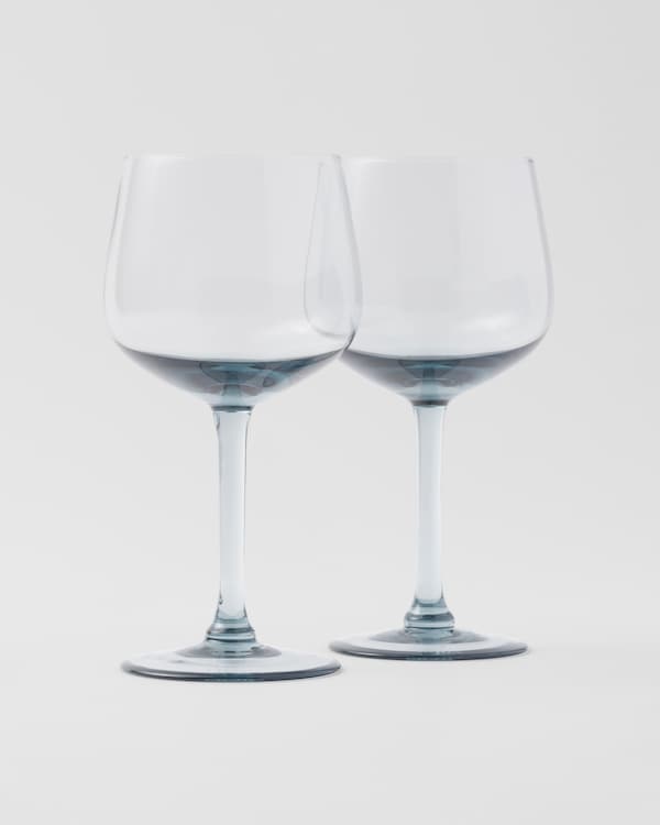 Lot de deux verres à vin blanc en cristal – New York Lot de deux verres à vin blanc en cristal – New York