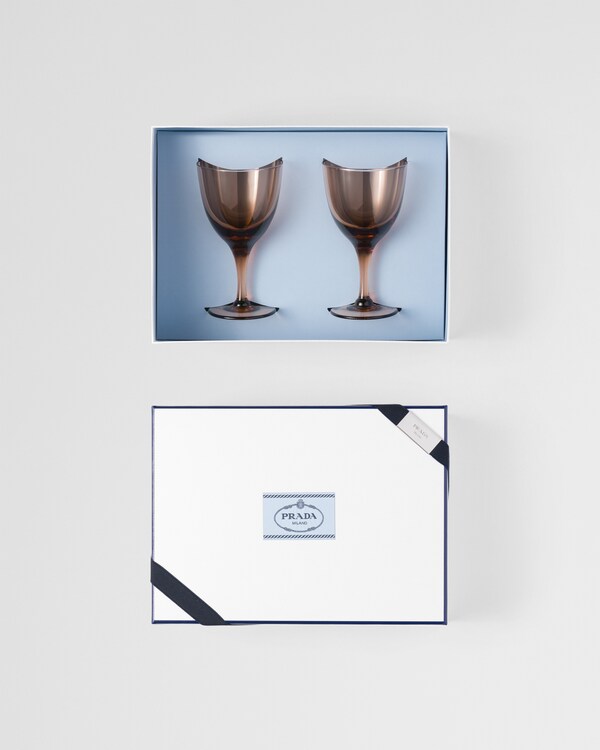 Set of two crystal water glasses - New York Set of two crystal water glasses - New York