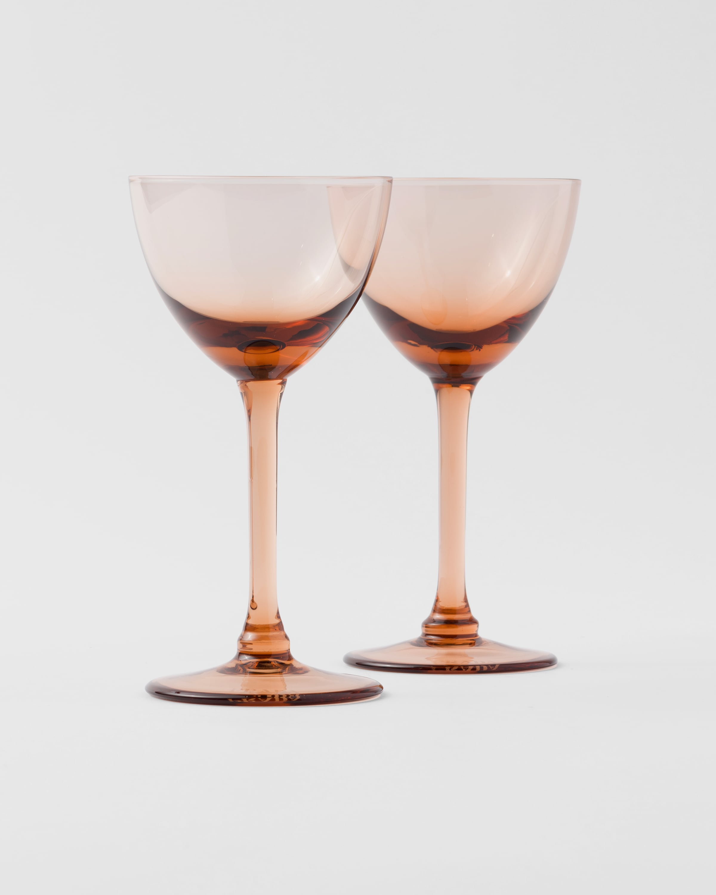 Shop Prada Set Of Two Crystal Cocktail Glasses - New York In Onix