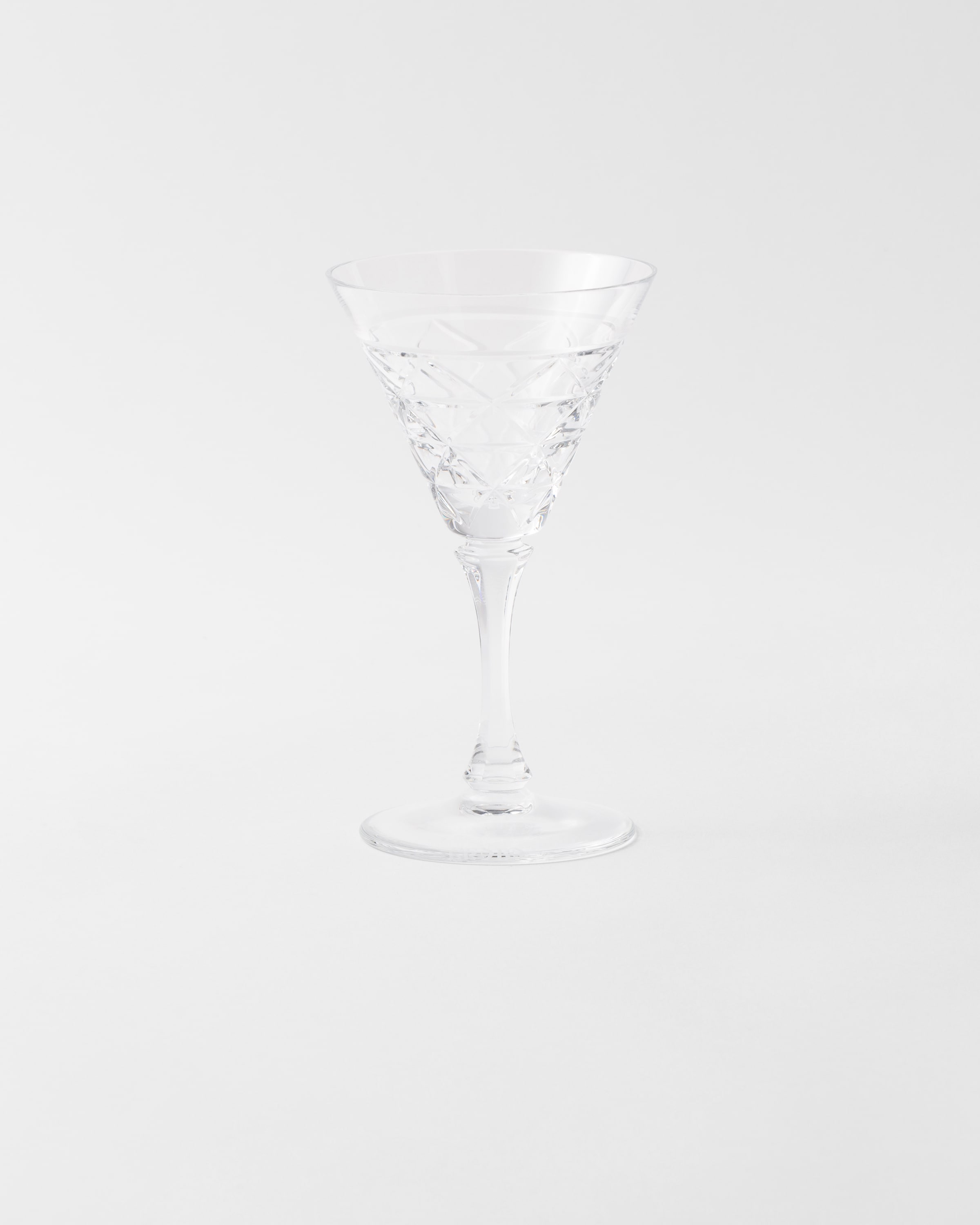 Prada Crystal White Wine Glass - Triangles