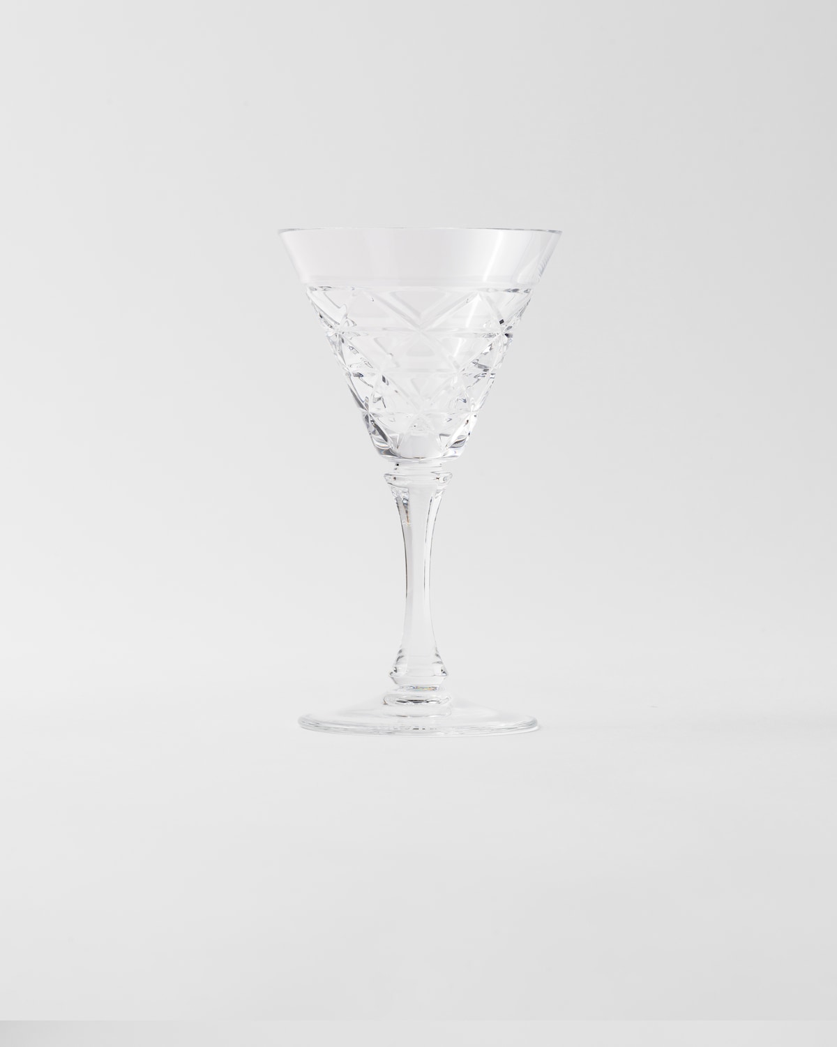 Crystal Crystal white wine glass - Triangles | PRADA