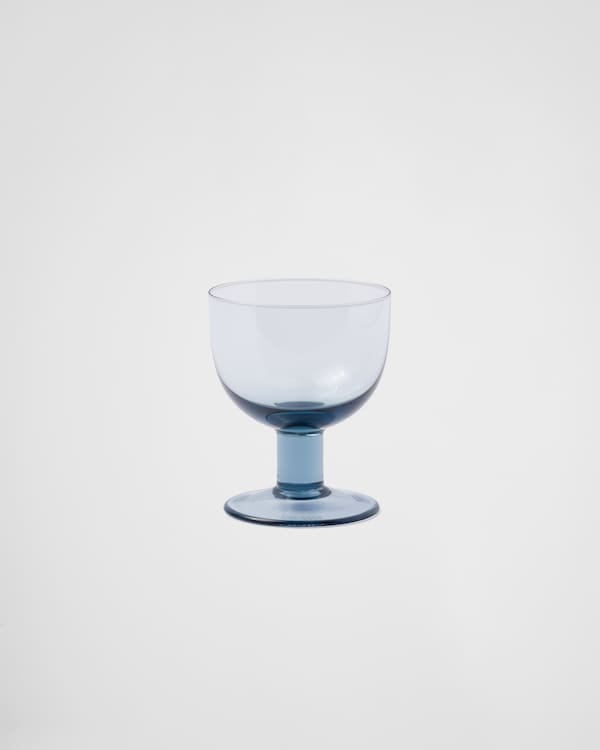 Set of two crystal water glasses - Plinth - Sea Blue Set of two crystal water glasses - Plinth - Sea Blue