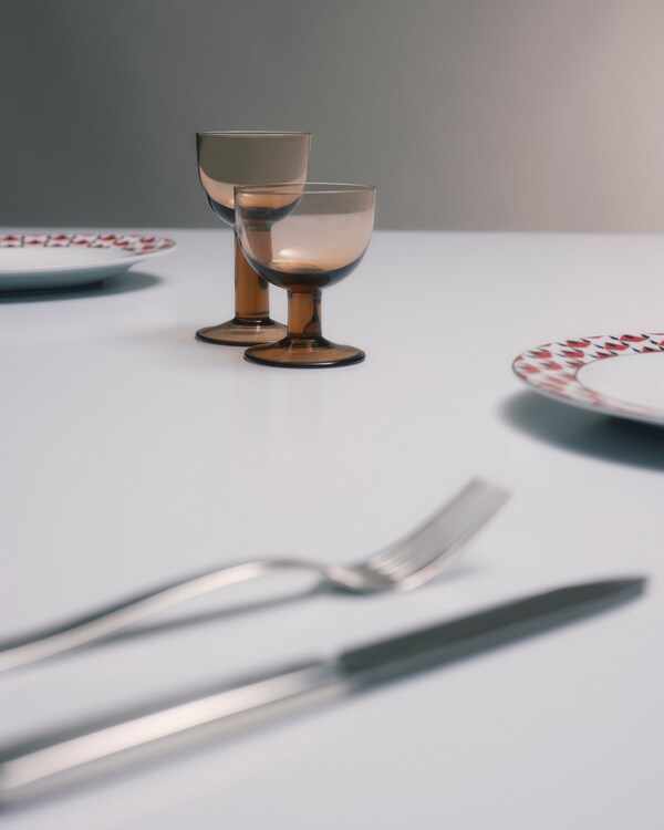 Set of two crystal water glasses - Plinth - Onix Set of two crystal water glasses - Plinth - Onix