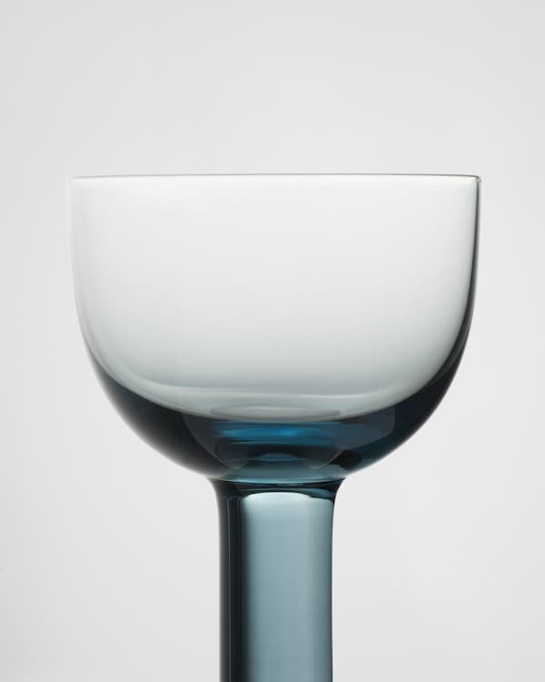 Set of two crystal red wine glasses - Plinth - Sea Blue Set of two crystal red wine glasses - Plinth - Sea Blue