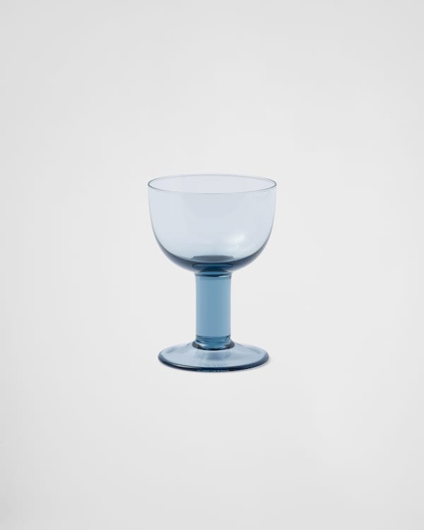 Set of two crystal red wine glasses - Plinth - Sea Blue Set of two crystal red wine glasses - Plinth - Sea Blue