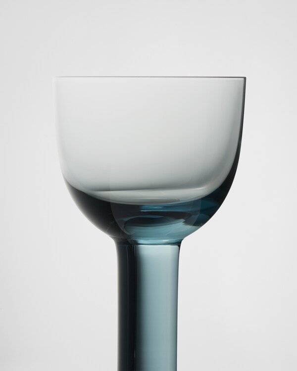 크리스털 화이트 와인잔 2개 세트 - Plinth - 씨 블루 크리스털 화이트 와인잔 2개 세트 - Plinth - 씨 블루