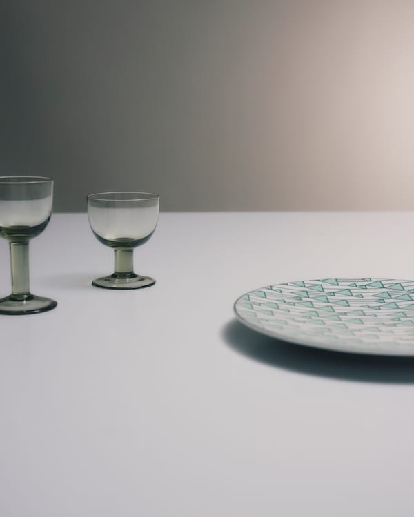 Set of two crystal white wine glasses - Plinth - Moss Set of two crystal white wine glasses - Plinth - Moss