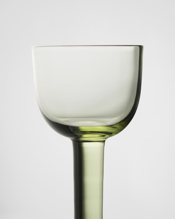 Set of two crystal white wine glasses - Plinth - Moss Set of two crystal white wine glasses - Plinth - Moss