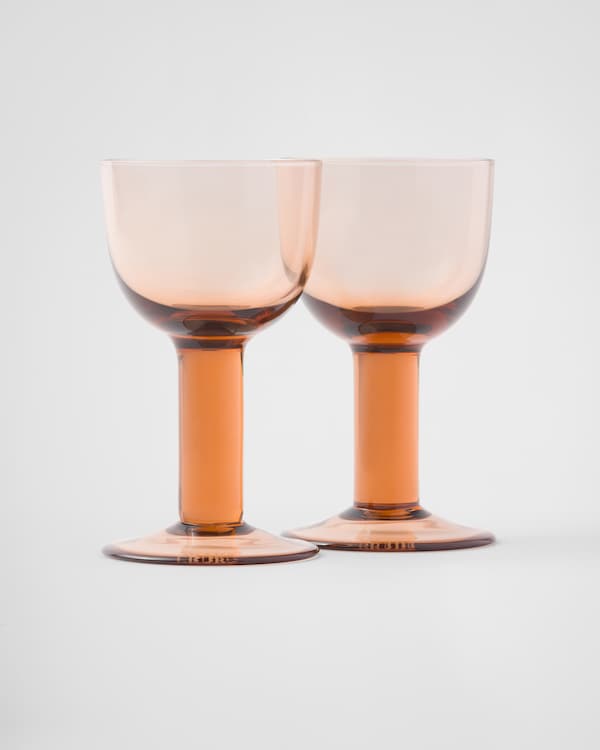 Set of two crystal white wine glasses - Plinth - Onix Set of two crystal white wine glasses - Plinth - Onix