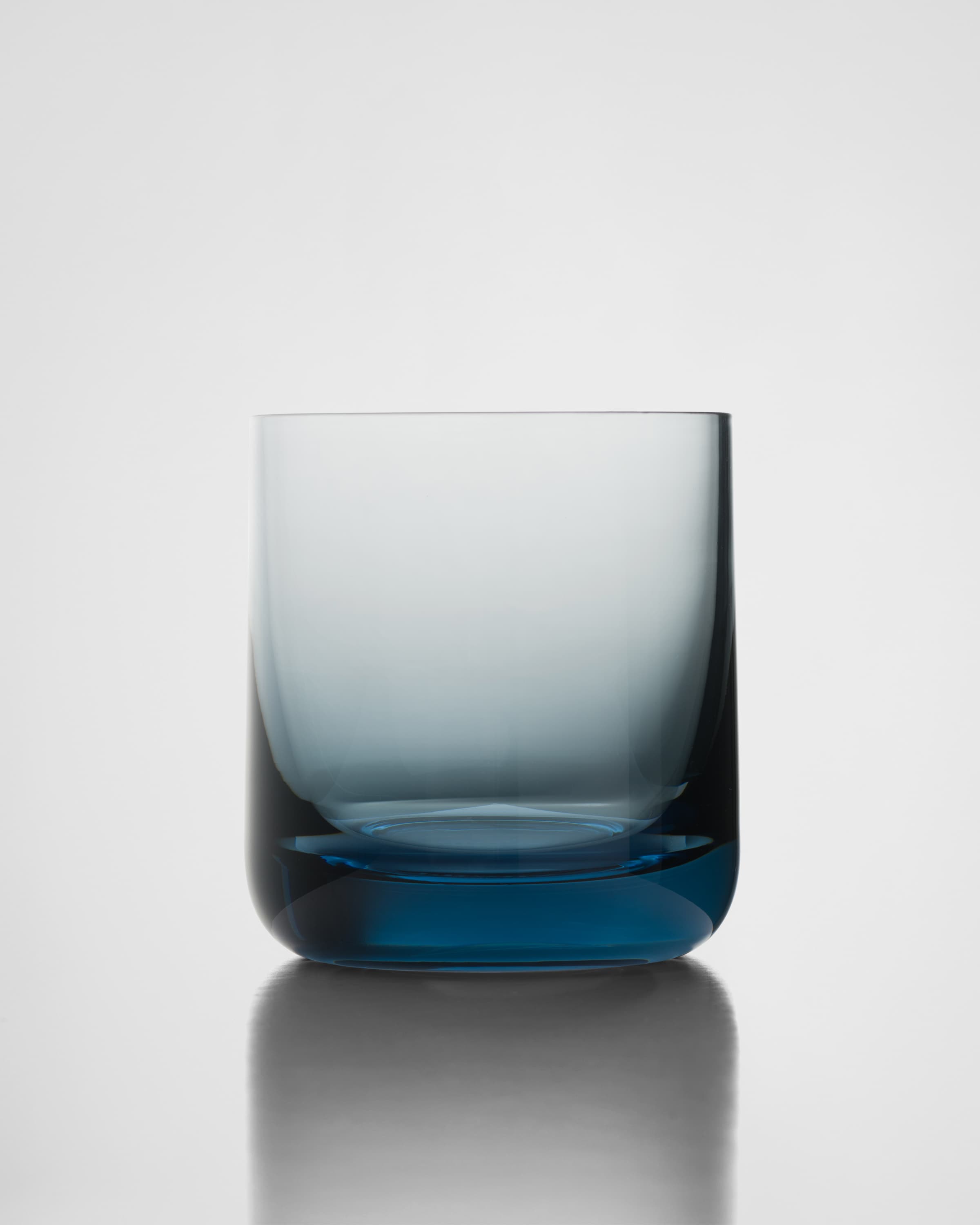 Sea Blue Set of two crystal tumbler glasses - Plinth | PRADA
