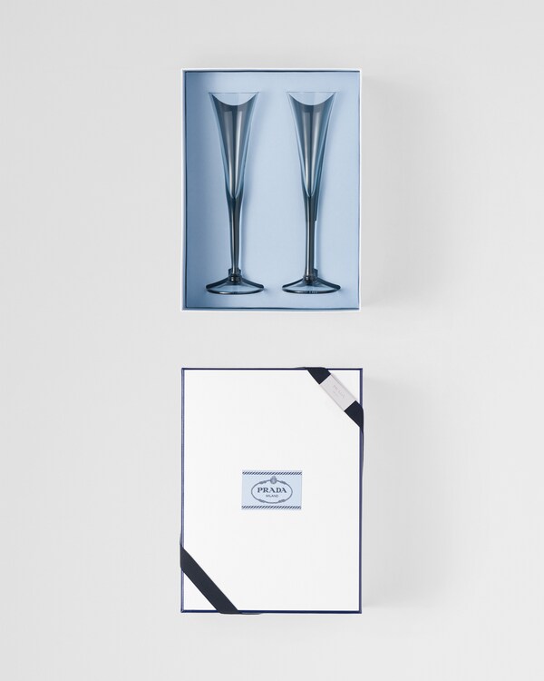 Lot de deux flûtes en cristal – New York Lot de deux flûtes en cristal – New York