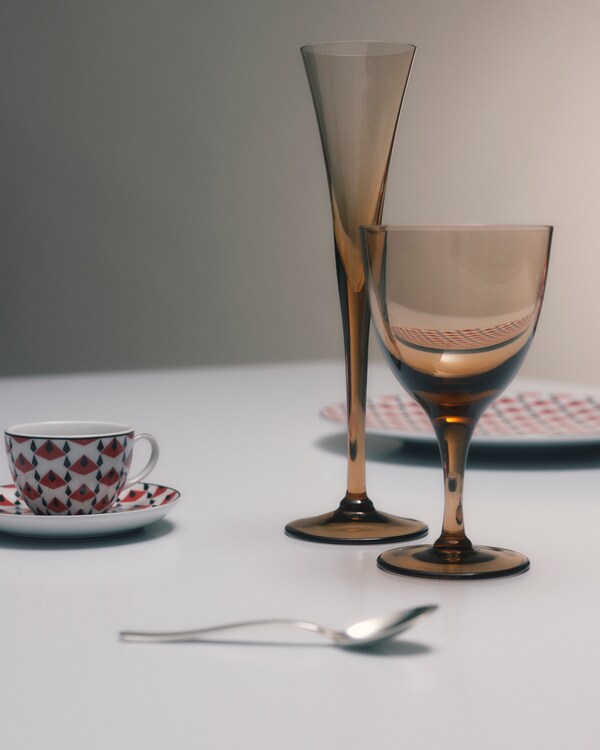 Lot de deux flûtes en cristal – New York Lot de deux flûtes en cristal – New York