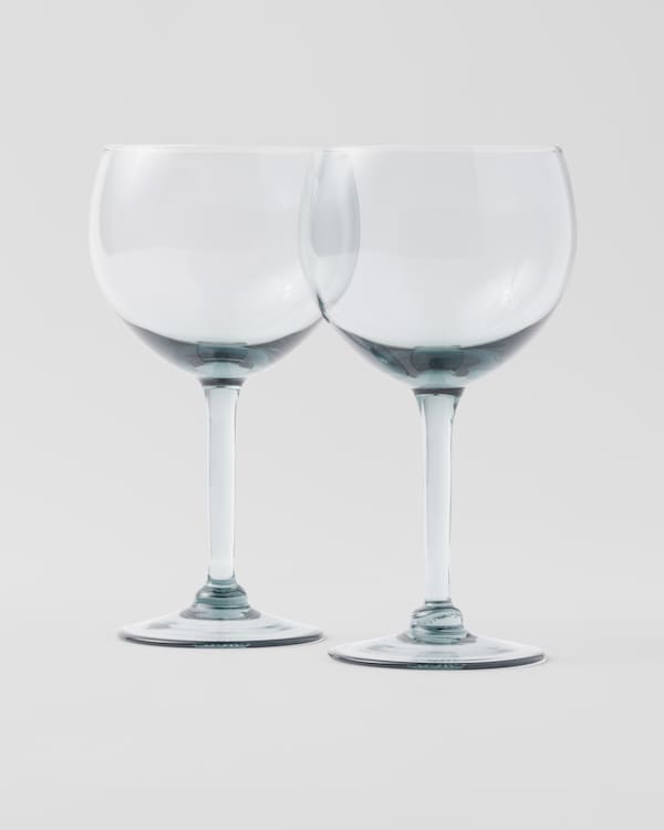 Set de dos copas de vino de cristal - New York - Azul Mar Set de dos copas de vino de cristal - New York - Azul Mar