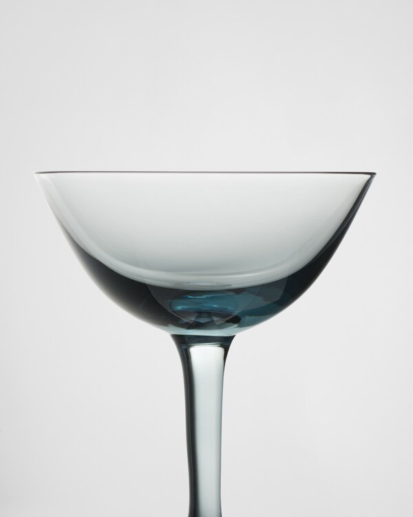 Set de dos copas de champán Pompadour de cristal - New York - Azul Mar Set de dos copas de champán Pompadour de cristal - New York - Azul Mar