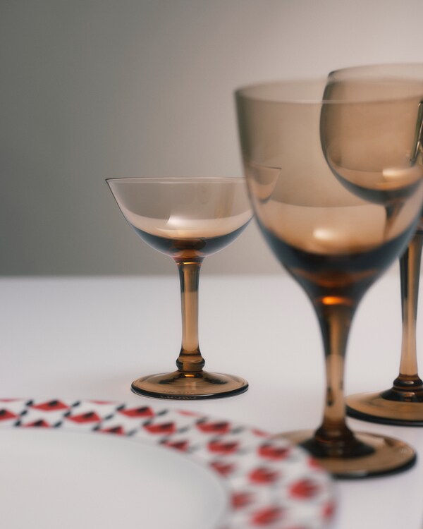 Set of two crystal champagne coupe glasses - New York - Onix Set of two crystal champagne coupe glasses - New York - Onix