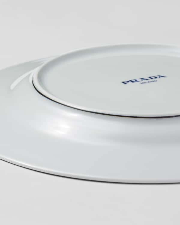 Set mit zwei Esstellern aus Porzellan – Checkerboard Set mit zwei Esstellern aus Porzellan – Checkerboard