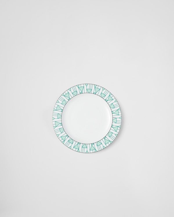 Set of two porcelain dinner plates - Vienna Green Set of two porcelain dinner plates - Vienna Green