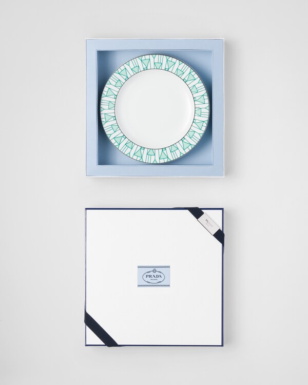 Set of two porcelain dinner plates - Vienna Green Set of two porcelain dinner plates - Vienna Green