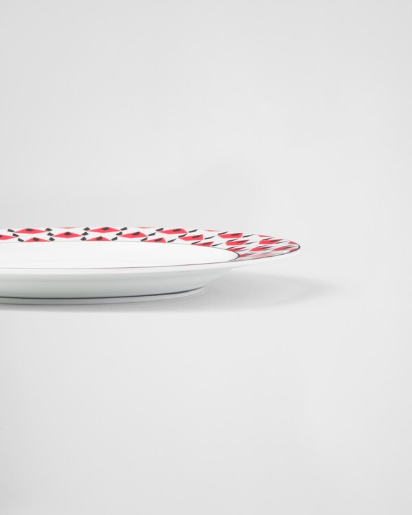 Set of two porcelain dinner plates - Vienna Red Set of two porcelain dinner plates - Vienna Red