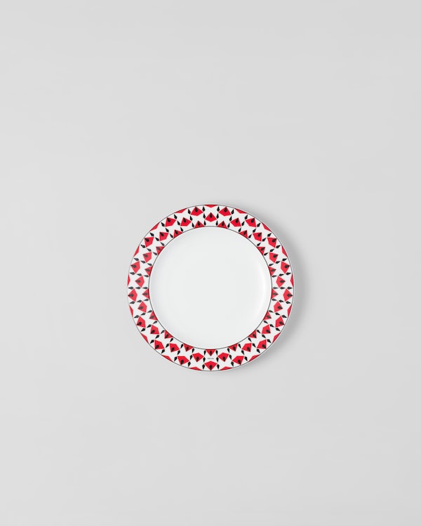 Set of two porcelain dinner plates - Vienna Red Set of two porcelain dinner plates - Vienna Red