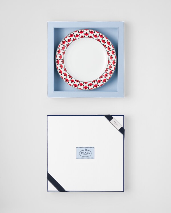 Set of two porcelain dinner plates - Vienna Red Set of two porcelain dinner plates - Vienna Red