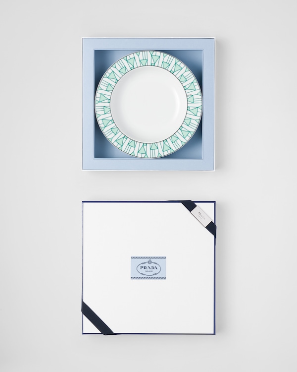 Lot de deux assiettes creuses en porcelaine – Vienna Green Lot de deux assiettes creuses en porcelaine – Vienna Green