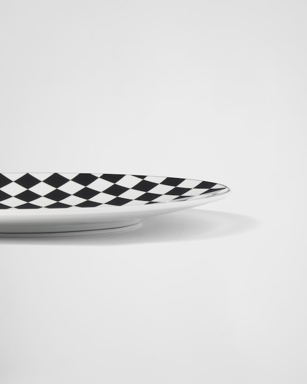 Porcelain charger plate - Checkerboard Porcelain charger plate - Checkerboard