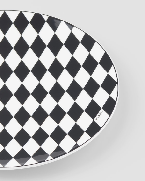 Porcelain charger plate - Checkerboard Porcelain charger plate - Checkerboard