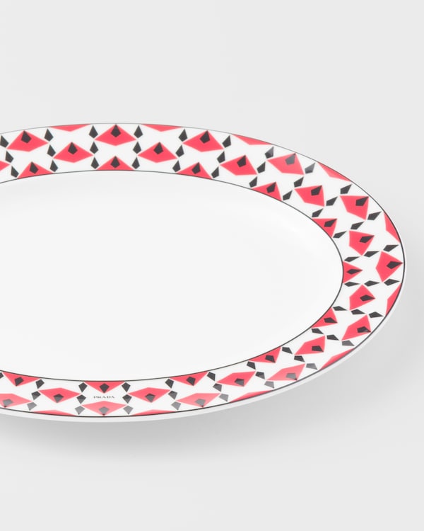 Small porcelain serving plate - Vienna Red Small porcelain serving plate - Vienna Red