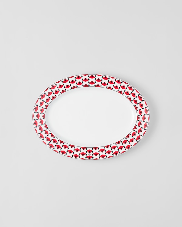 Großer Servierteller aus Porzellan – Vienna Red Großer Servierteller aus Porzellan – Vienna Red