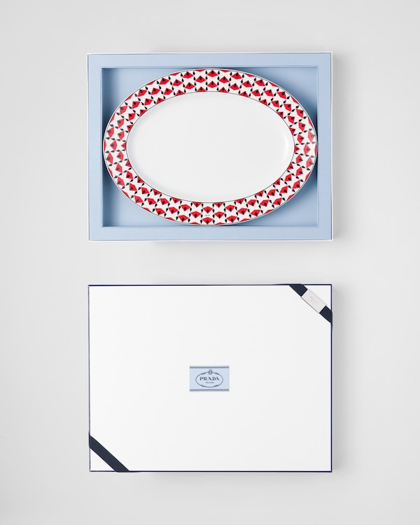 Großer Servierteller aus Porzellan – Vienna Red Großer Servierteller aus Porzellan – Vienna Red