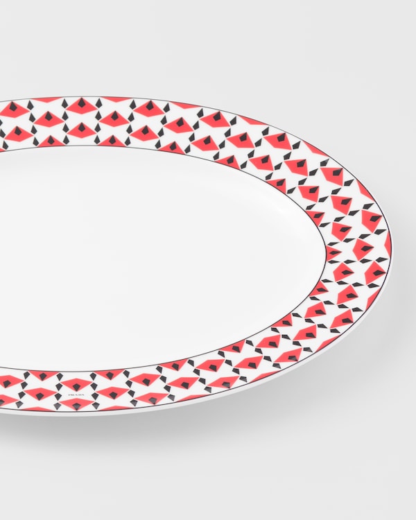 Großer Servierteller aus Porzellan – Vienna Red Großer Servierteller aus Porzellan – Vienna Red