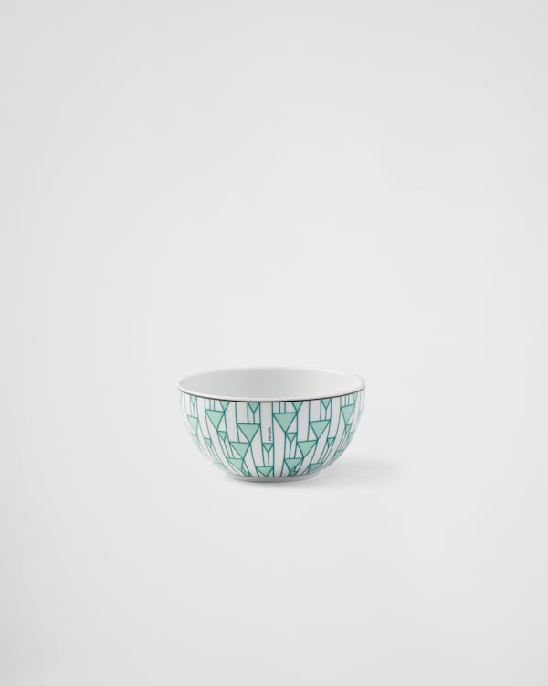 Set of two porcelain rice or cereal bowls - Vienna Green Set of two porcelain rice or cereal bowls - Vienna Green