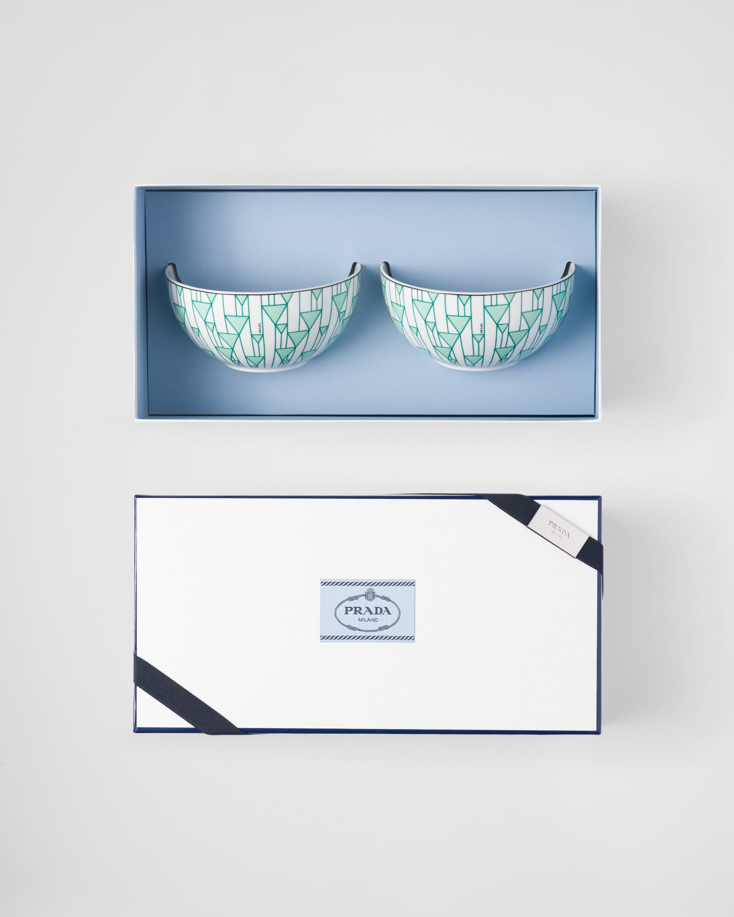 グリーン ポーセリン スープボウル 2点セット - Vienna Green | PRADA 