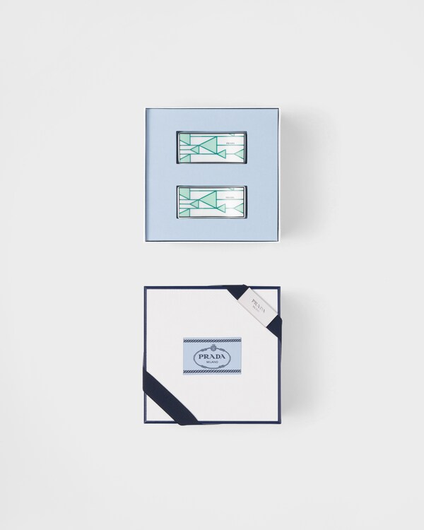 Set of two porcelain chopstick rests - Vienna Green Set of two porcelain chopstick rests - Vienna Green