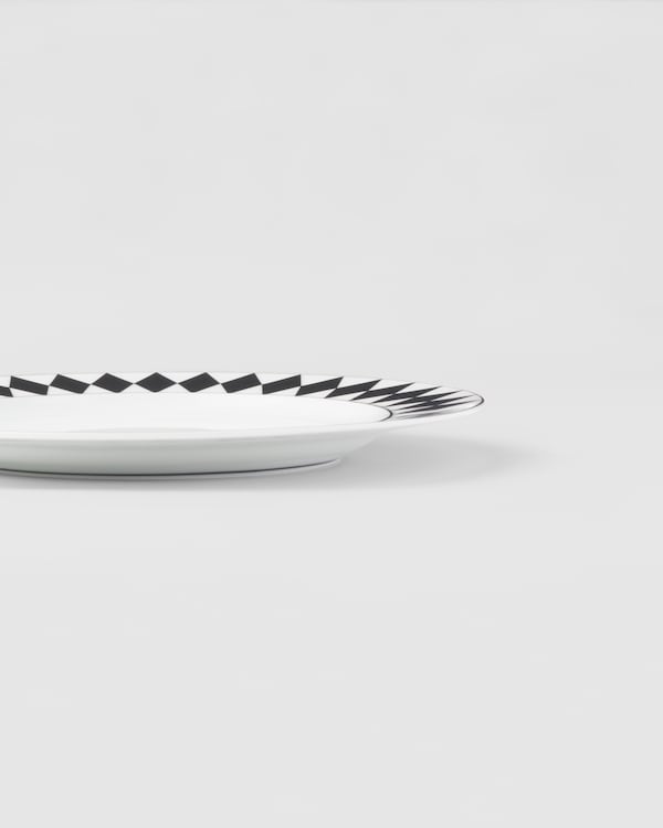 Set di due piatti da dessert in porcellana - Checkerboard Set di due piatti da dessert in porcellana - Checkerboard