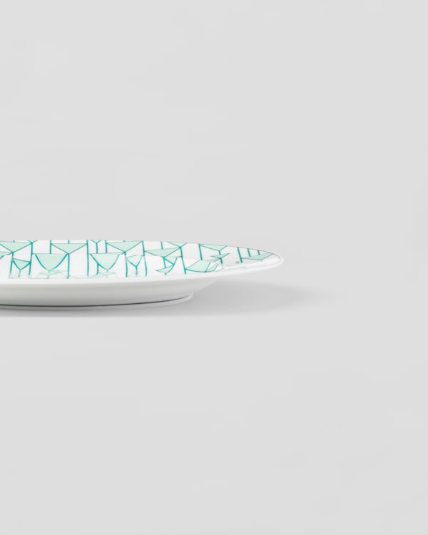 Set of two porcelain dessert plates - Vienna Green Set of two porcelain dessert plates - Vienna Green