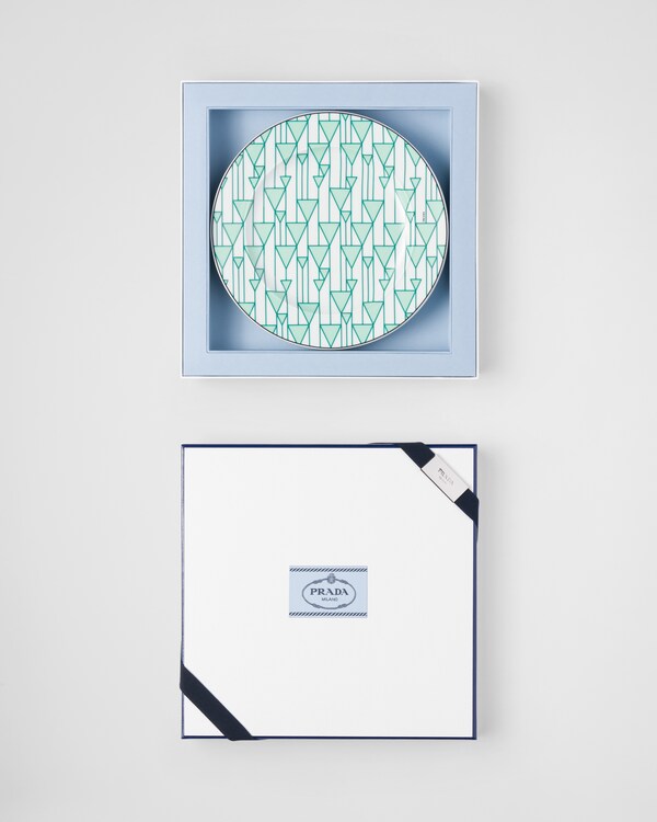 Set of two porcelain dessert plates - Vienna Green Set of two porcelain dessert plates - Vienna Green