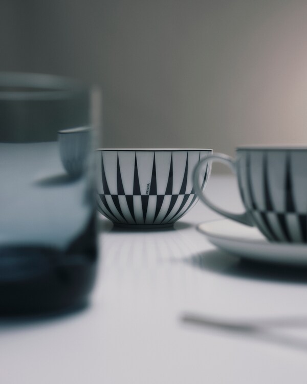 Set of two porcelain rice or cereal bowls - Stripes Set of two porcelain rice or cereal bowls - Stripes