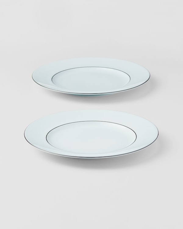 Lot de deux assiettes à dessert en porcelaine – Celadon Lot de deux assiettes à dessert en porcelaine – Celadon