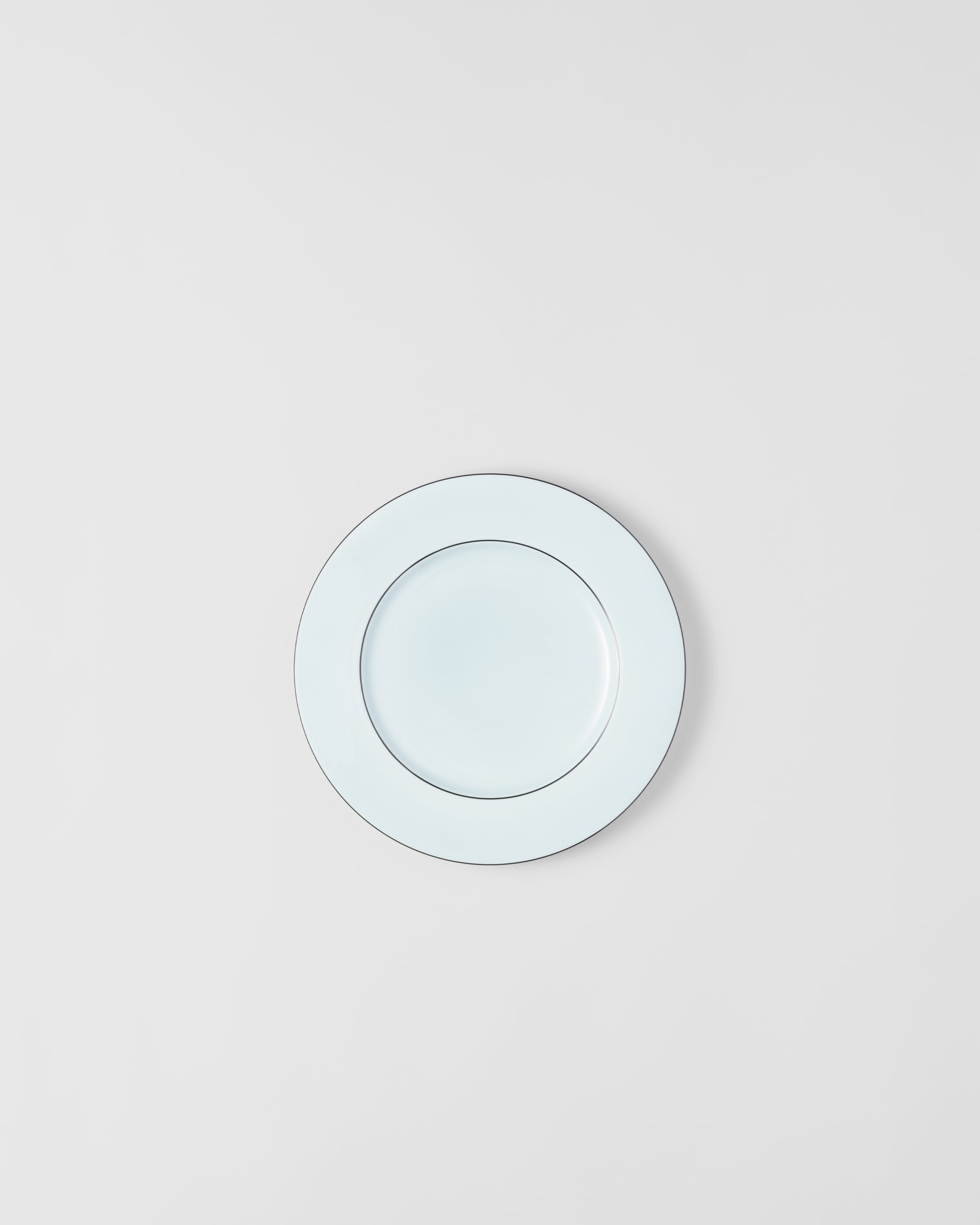 Prada Set Of Two Porcelain Dinner Plates - Celadon In White