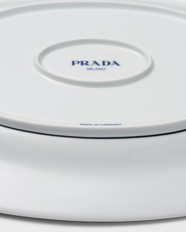 Medium porcelain serving plate - Checkerboard - White/Black Medium porcelain serving plate - Checkerboard - White/Black