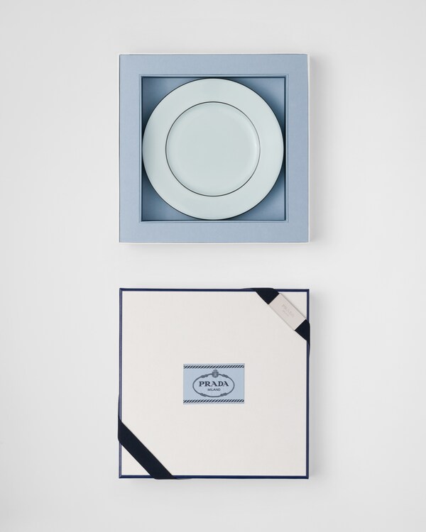 Set of two porcelain bread plates - Celadon Set of two porcelain bread plates - Celadon