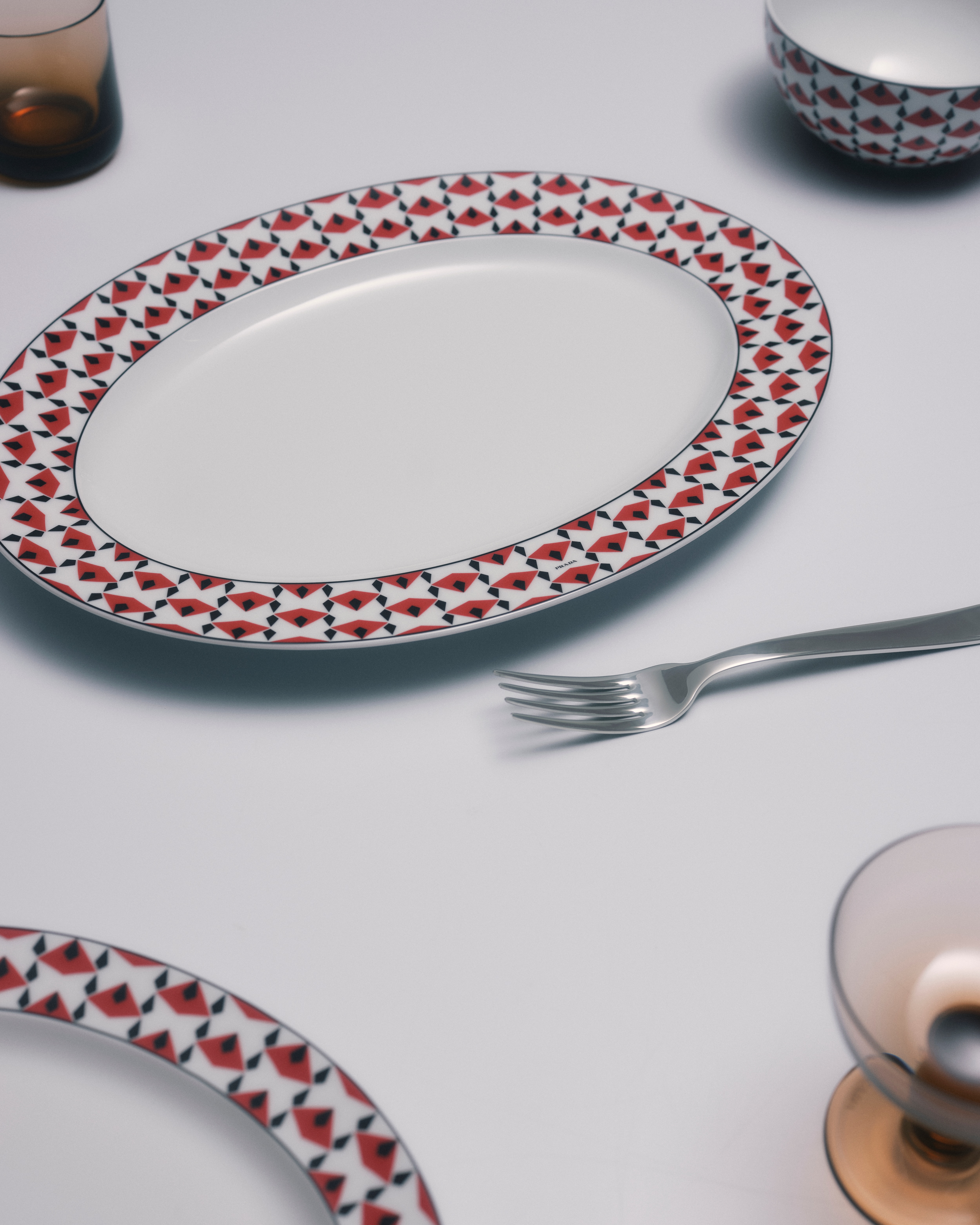 Prada Serving Fork In Steel Gray