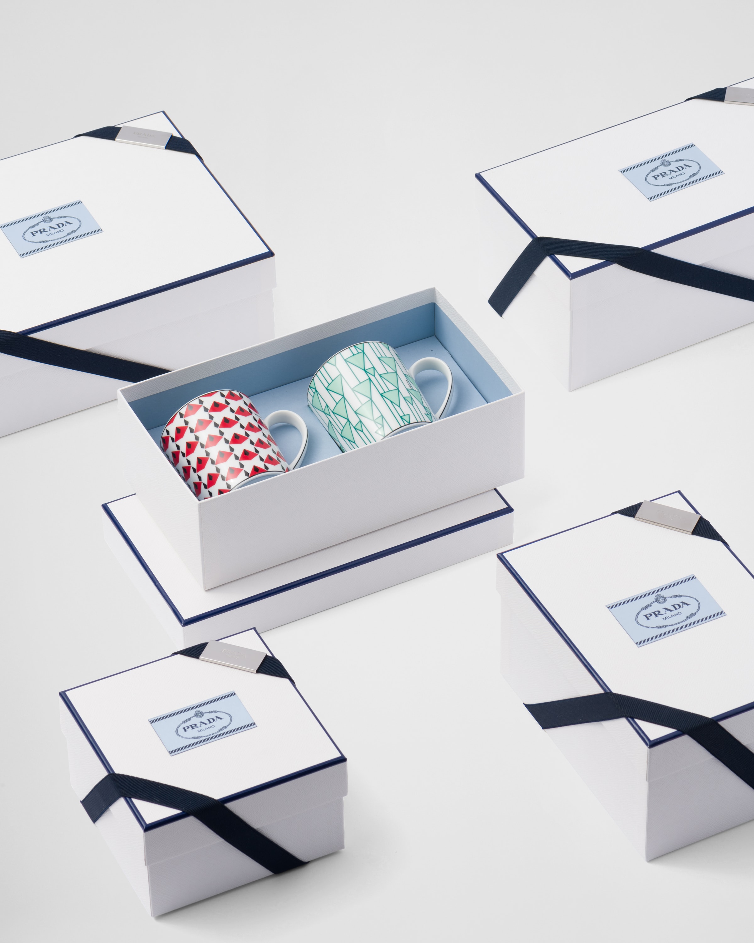 Set of two porcelain mugs