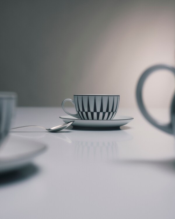 Set of two porcelain tea cups - Stripes Set of two porcelain tea cups - Stripes