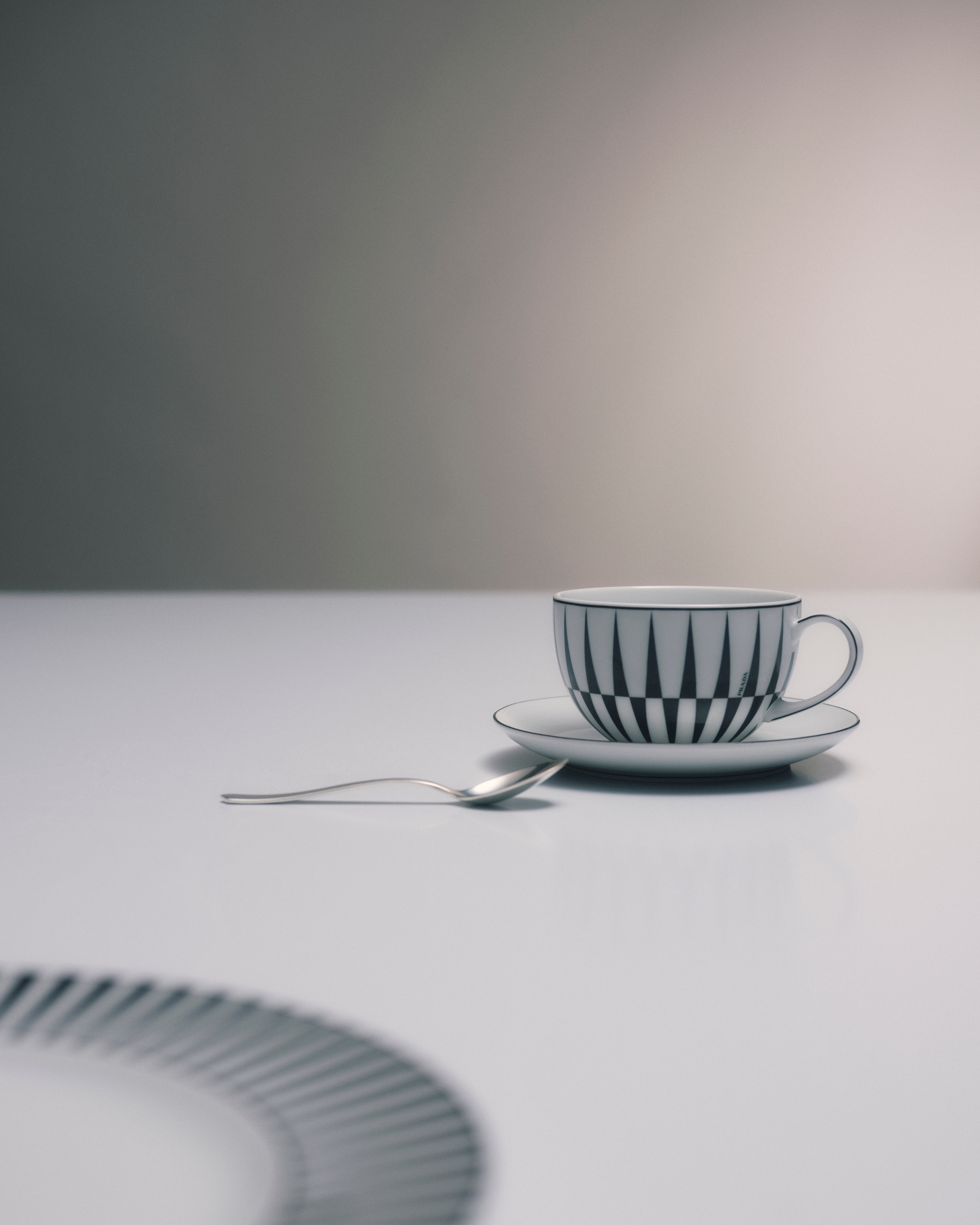 Set of two porcelain cappuccino cups